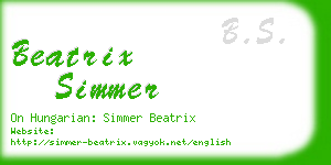beatrix simmer business card